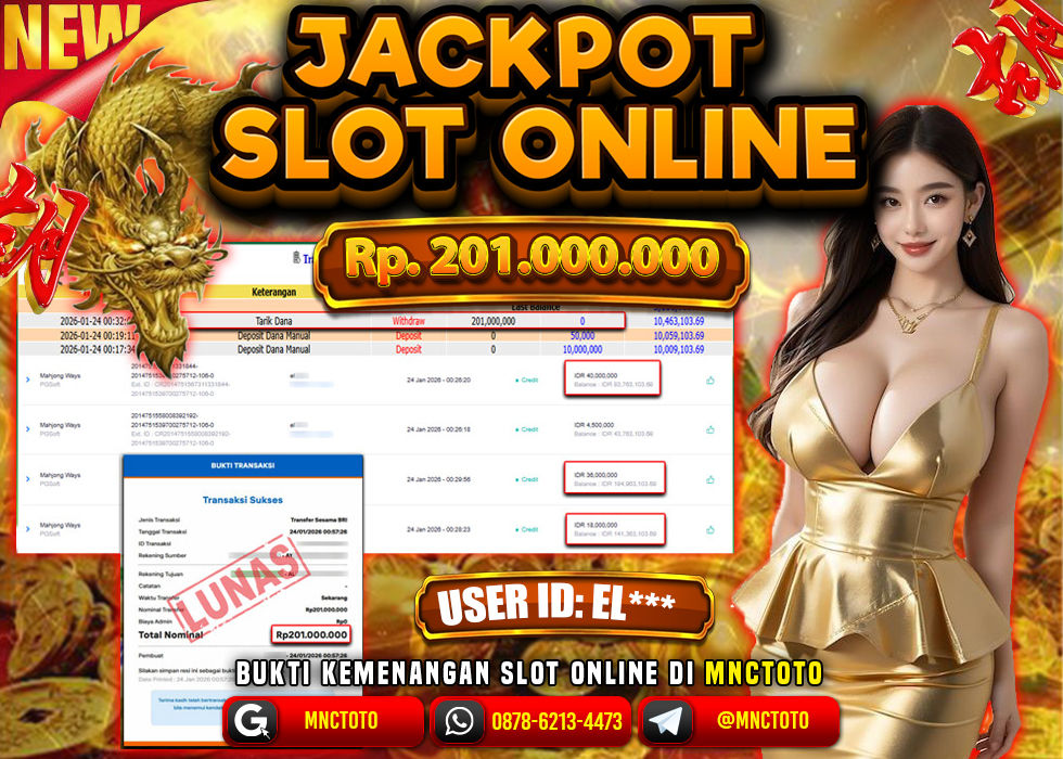 MNCTOTO JACKPOT SLOT MAHJONG WAYS Rp. 201.000.000,- LUNAS