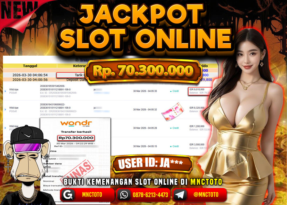 MNCTOTO JACKPOT SLOT WILD APE Rp. 70.300.000,- LUNAS