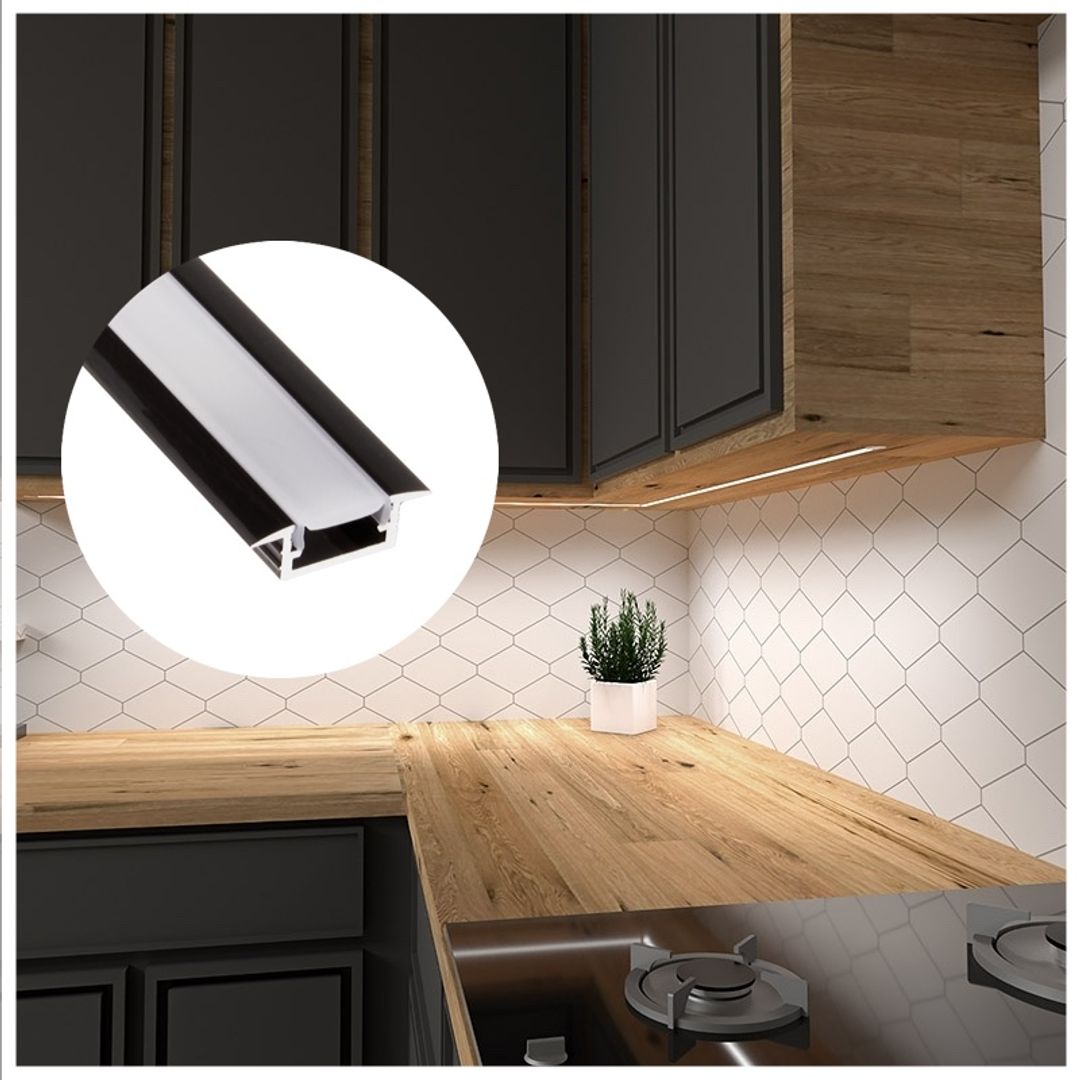 Aluminiowy kanał LED | Profil wpuszczany + Klosz - Konfigurator na dowolny wymiar - Alusfera