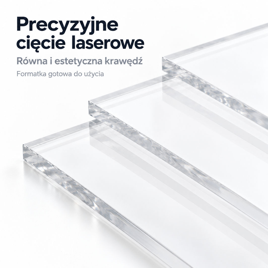 Pleksi bezbarwna na wymiar – płyta PMMA cięta laserowo - miniatura 5