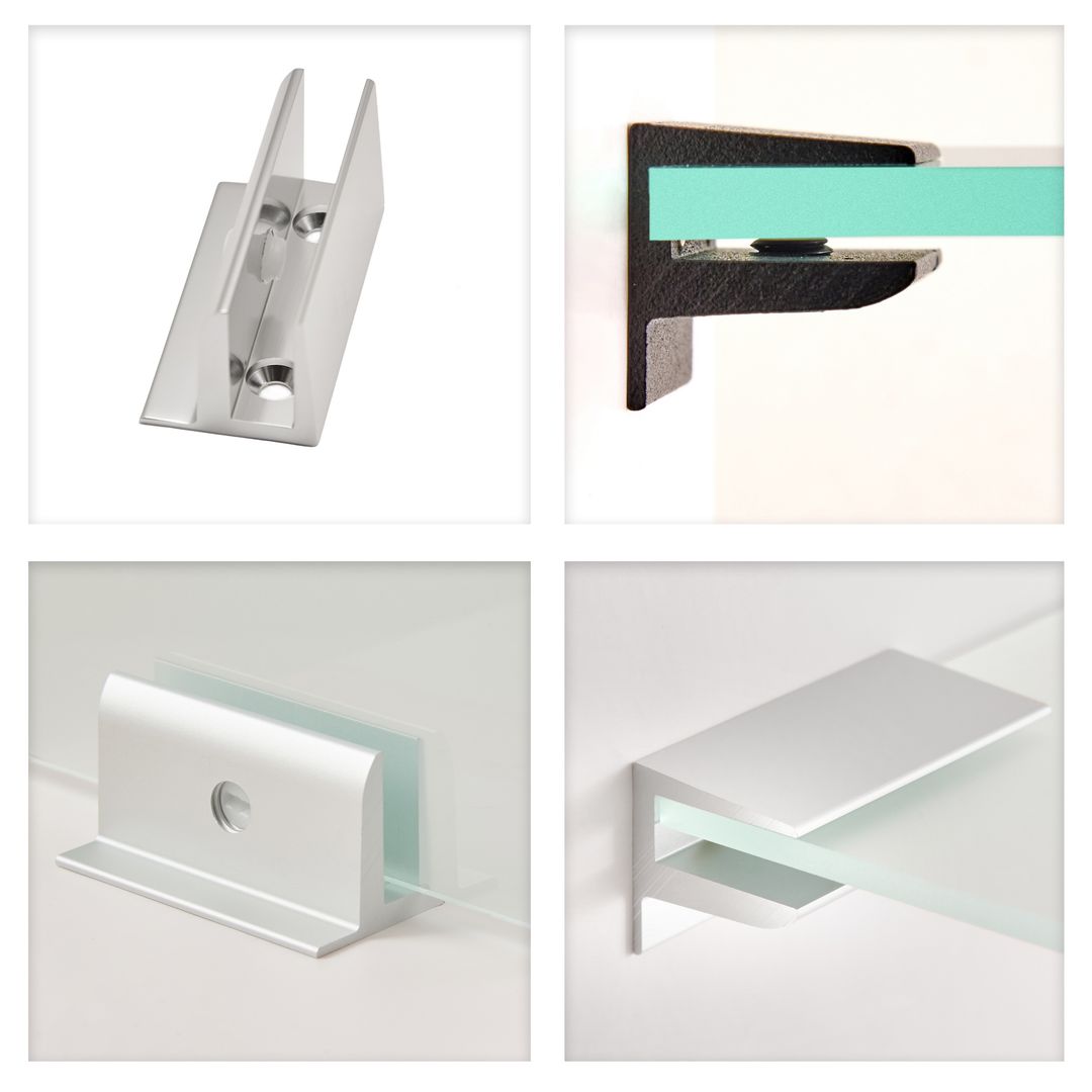 FEST Wspornik uchwyt regulowany do półek szklanych + wkręty - miniatura 6