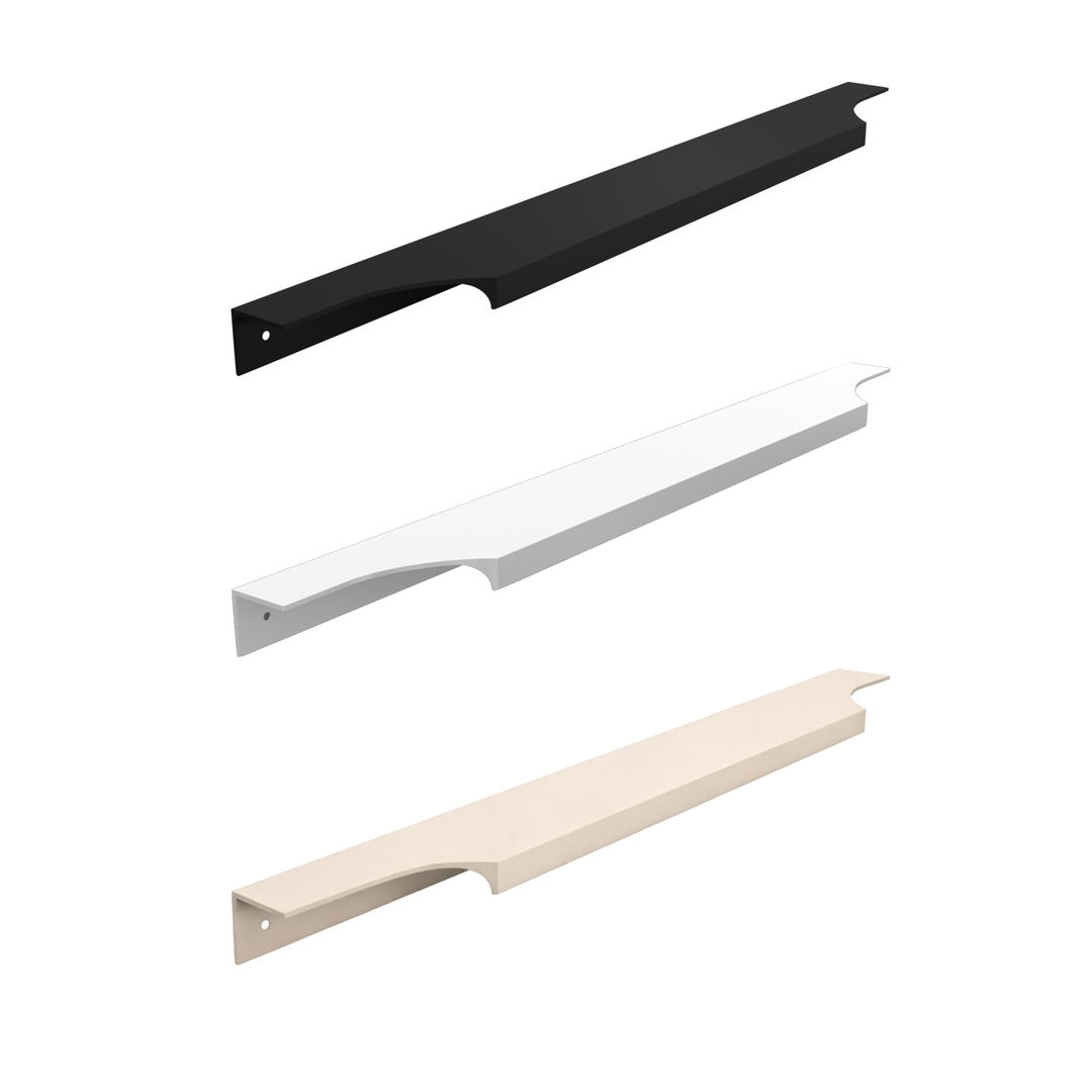 Aluminiowy uchwyt krawędziowy AL-4 malowany (czarny / biały / kaszmir) - Konfigurator na wymiar - Alusfera