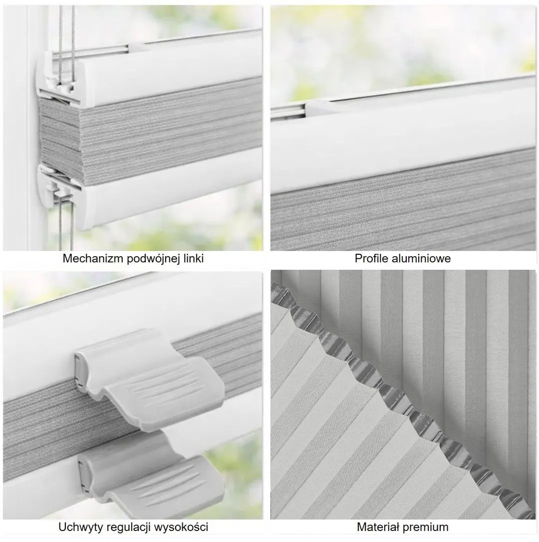 Plisa Okienna HONEYCOMB PREMIUM - Roleta plisowana TERMOIZOLACYJNA + BLACKOUT - Konfigurator rolet - miniatura 5
