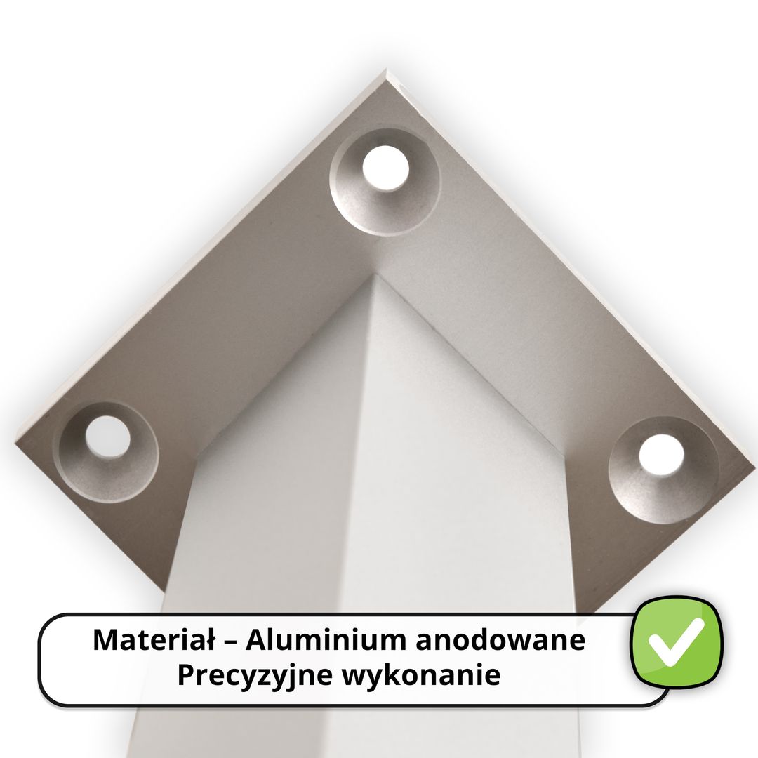 1 x Aluminiowa Noga Nóżka Meblowa Do Mebli STANDARD + Wkręty - Konfigurator - miniatura 6