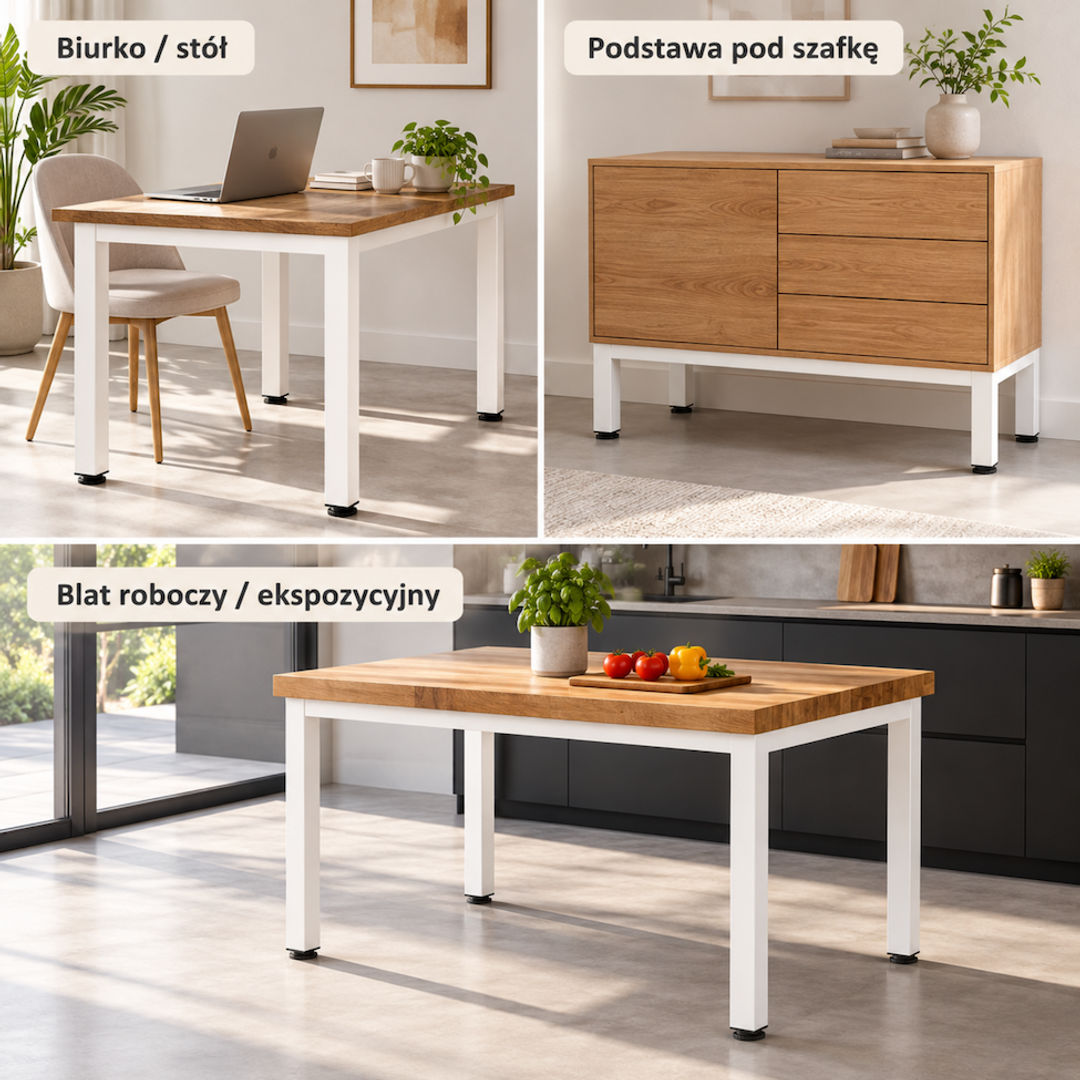Stelaż aluminiowy 60x60 mm SOLID do stołu i mebli na wymiar – Konfigurator - miniatura 9 - zdjęcie edytowane przy pomocy AI