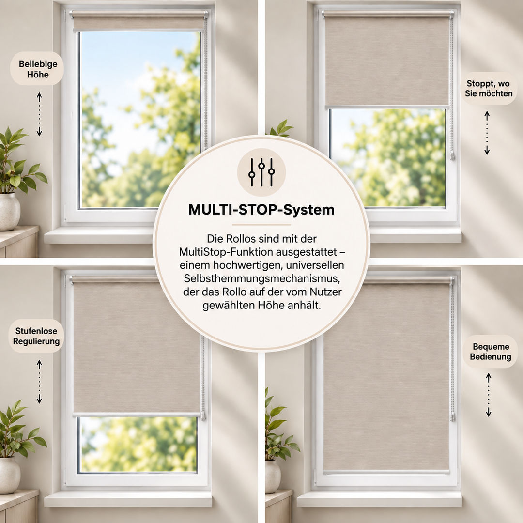 Stoffrollo nach Maß Standard – klassisches Fensterrollo - miniatura 4