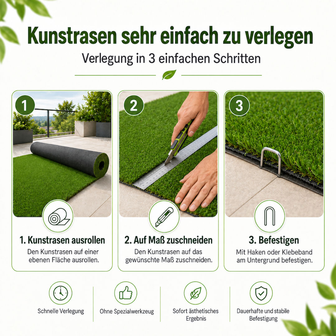 Kunstrasen nach Maß – für Balkon, Terrasse und Garten - miniatura 7