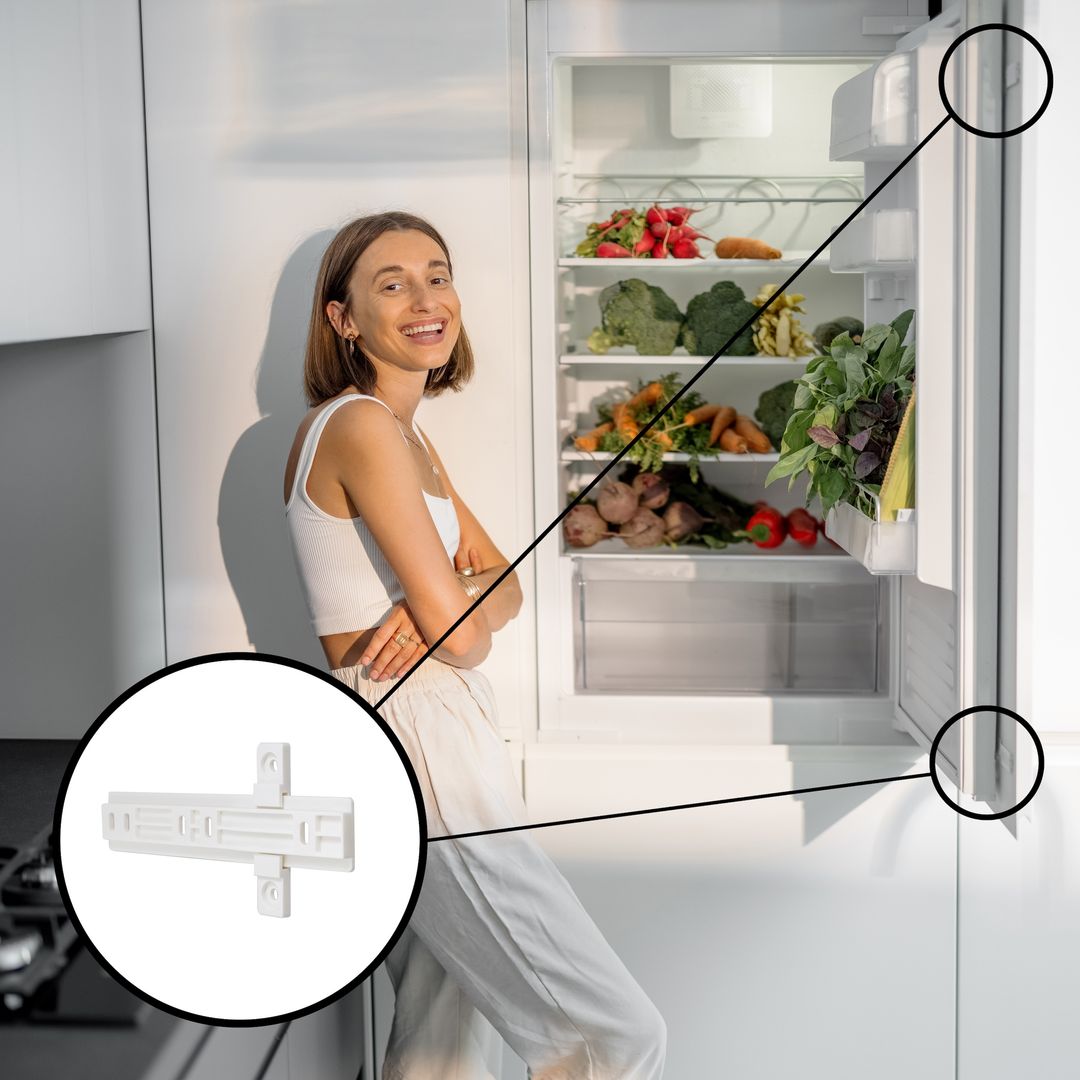 Suwak do frontu lodówki do zabudowy - mocowanie + wkręty - miniatura 7