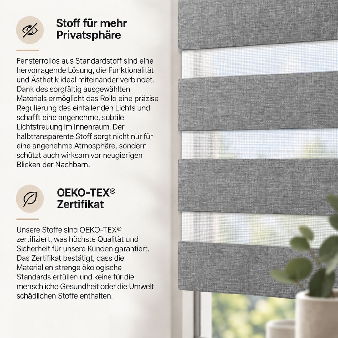 Doppelrollo Tag und Nacht Standard nach Maß – Duo-Rollo - miniatura 4