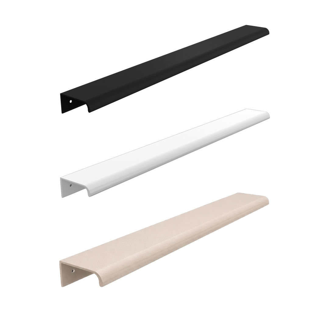 Aluminiowy uchwyt krawędziowy AL-5 malowany (czarny / biały / kaszmir) - Konfigurator na wymiar - Alusfera