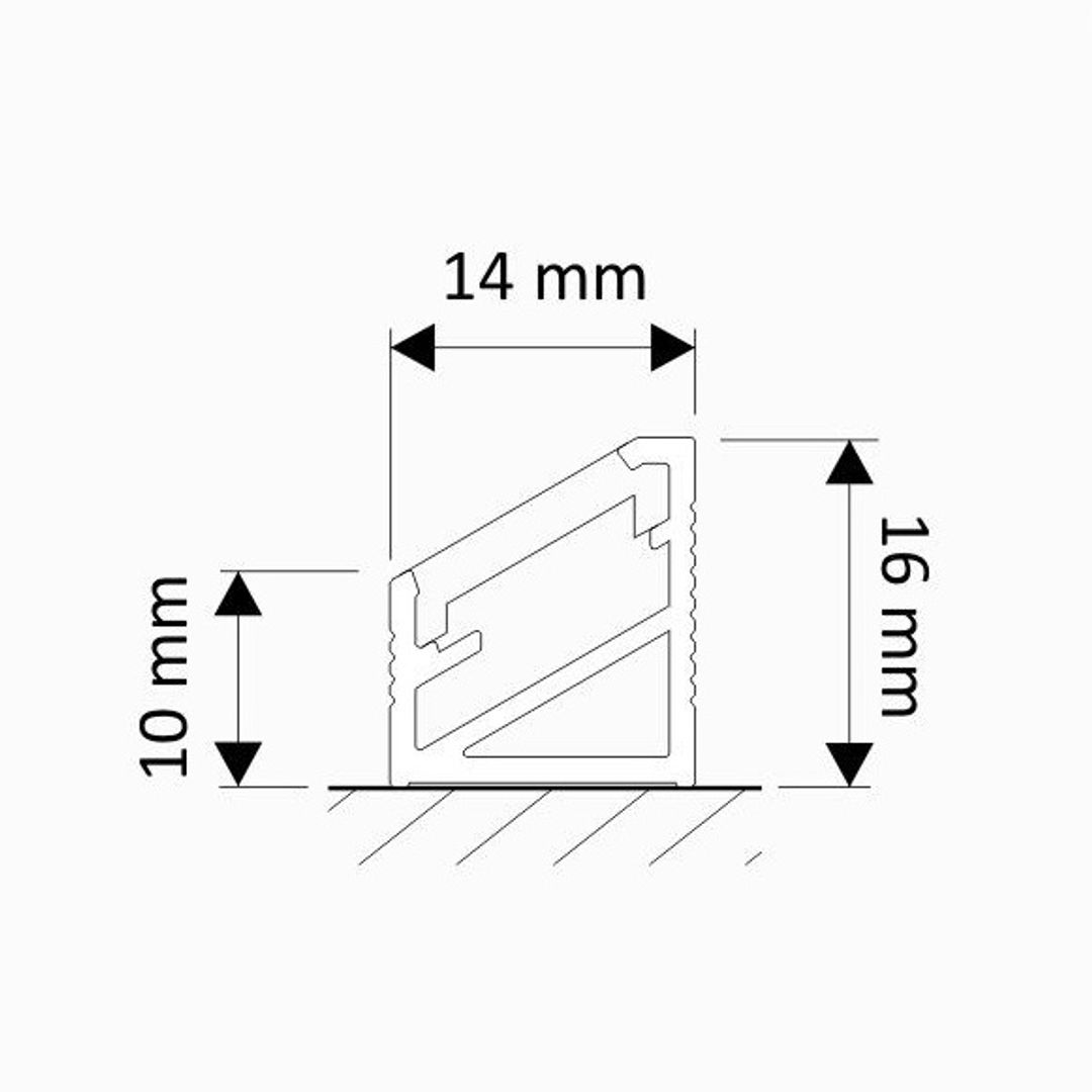 Aluminiowy kanał LED | Profil kątowy + Klosz - Konfigurator na dowolny wymiar - miniatura 3