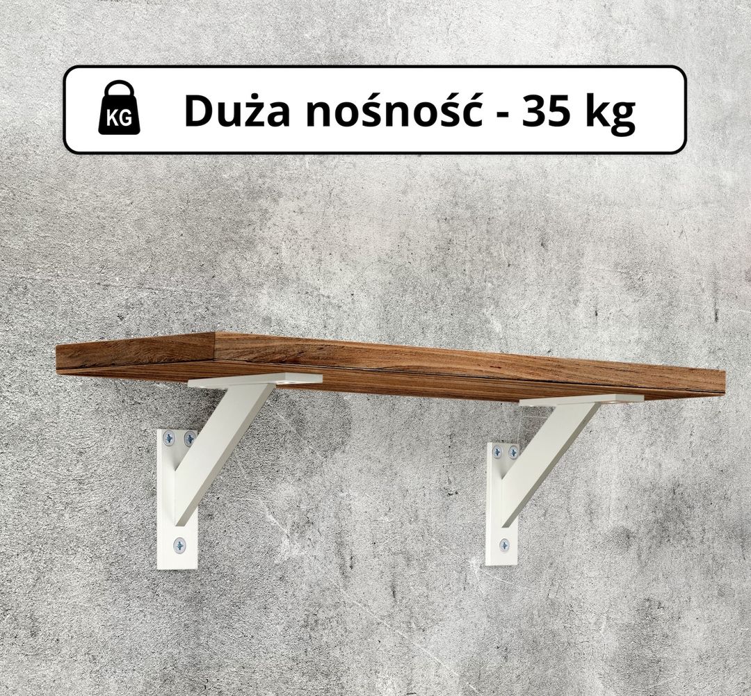 FEST Mocny aluminiowy wspornik uchwyt półki - komplet + wkręty - miniatura 4