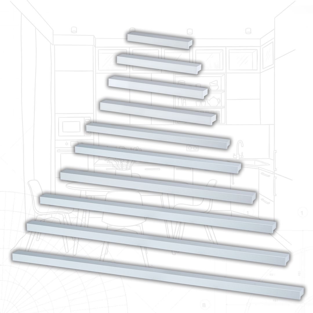 FEST FE12 - Aluminiowy uchwyt meblowy przykręcany do mebli + wkręty - miniatura 6