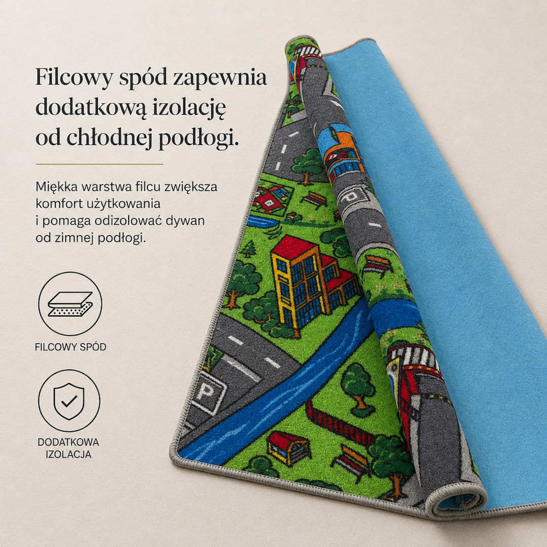 Wykładzina dywanowa dziecięca na wymiar – kolorowe wzory z atestami - miniatura 4