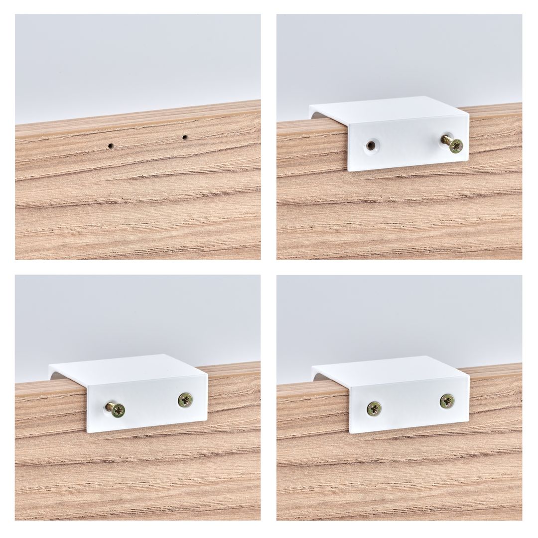 FEST FE6 - Aluminiowy uchwyt meblowy krawędziowy do mebli + wkręty - miniatura 4