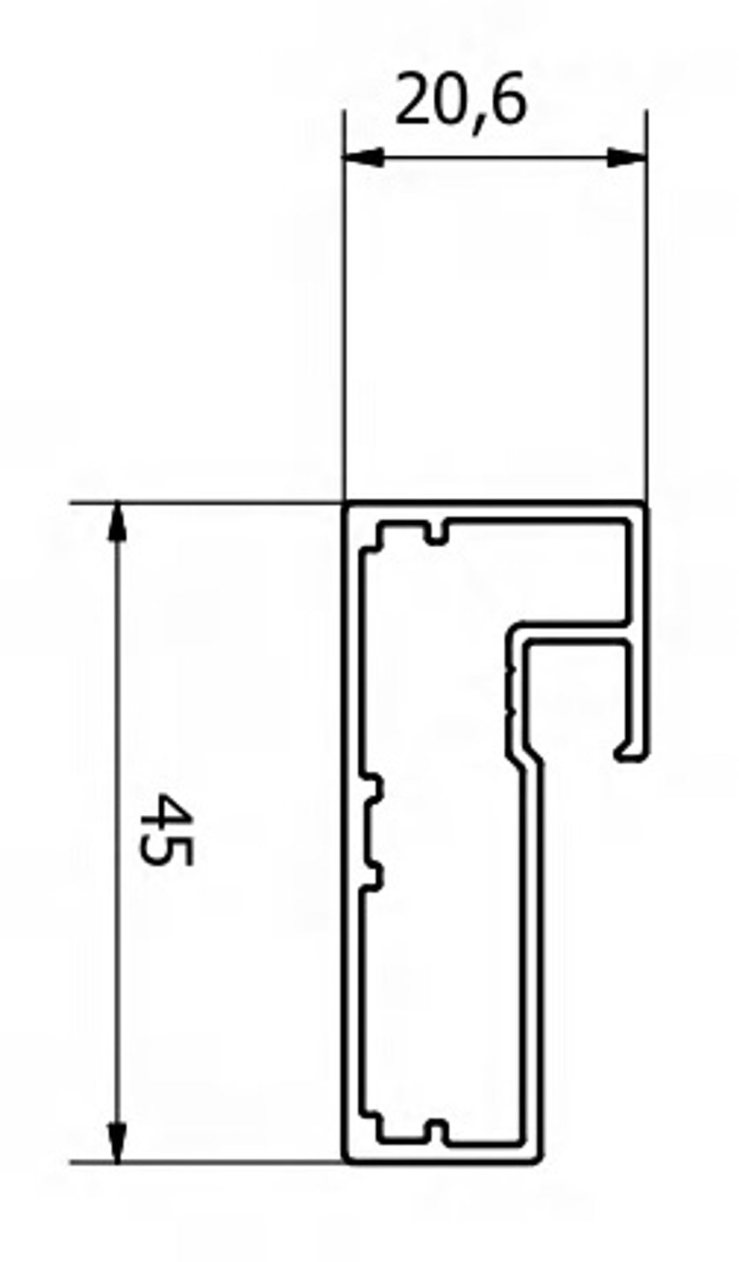 Front meblowy - ramka aluminiowa A4 ze szkłem - Konfigurator na wymiar - miniatura 4