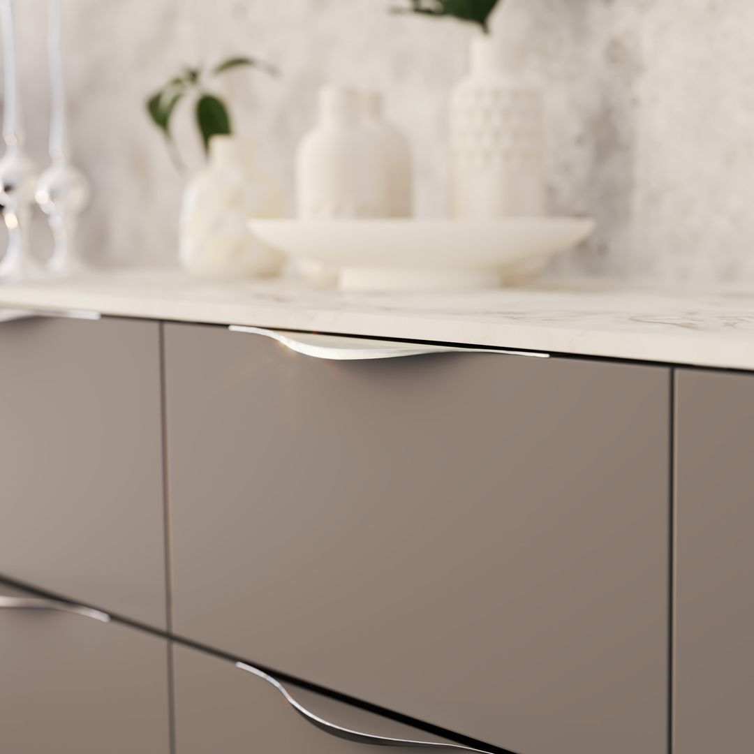 FEST FE9 Frez - Aluminiowy uchwyt meblowy krawędziowy do mebli + wkręty - miniatura 3