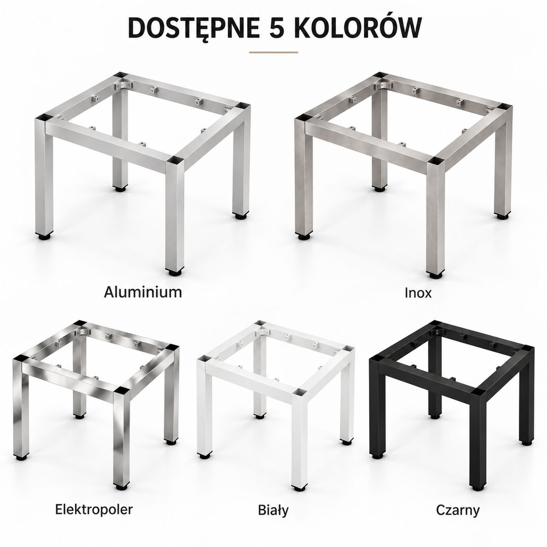 Stelaż aluminiowy 60x60 mm SOLID do stołu i mebli na wymiar – Konfigurator - miniatura 7 - zdjęcie edytowane przy pomocy AI