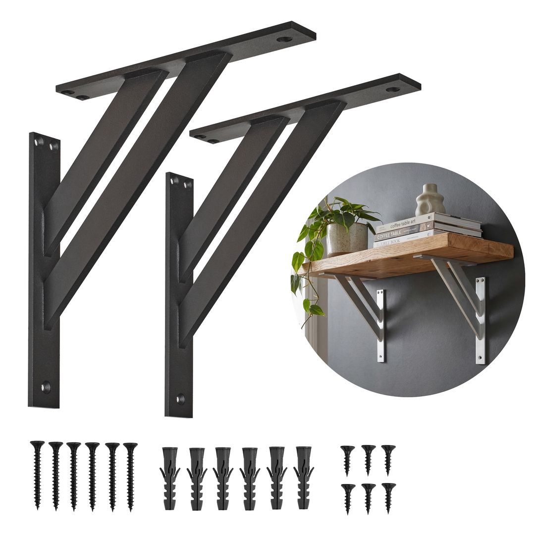 FEST Mocny aluminiowy wspornik uchwyt półki - komplet + wkręty