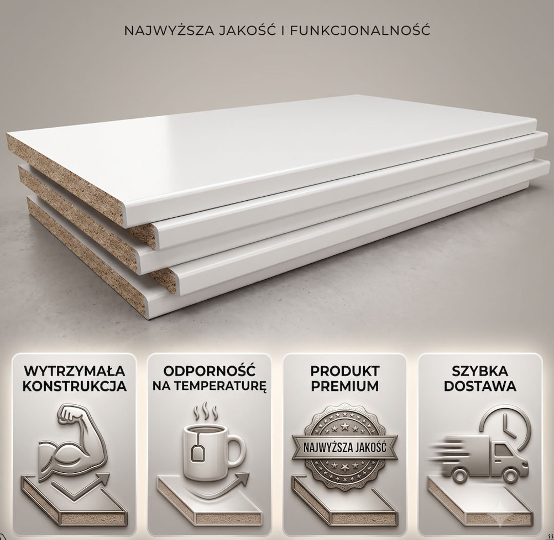 Płyta meblowa formatka półka na wymiar - kaszmir - grubość 18 mm - miniatura 4