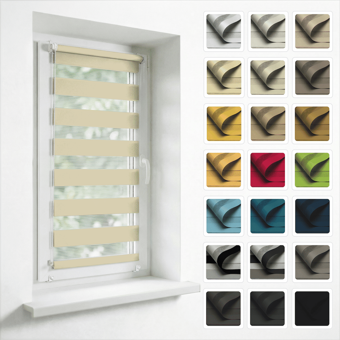 Roleta Okienna Zaciemniająca | Typ Dzień i Noc | Materiał Standard - Konfigurator na wymiar - vilo-living