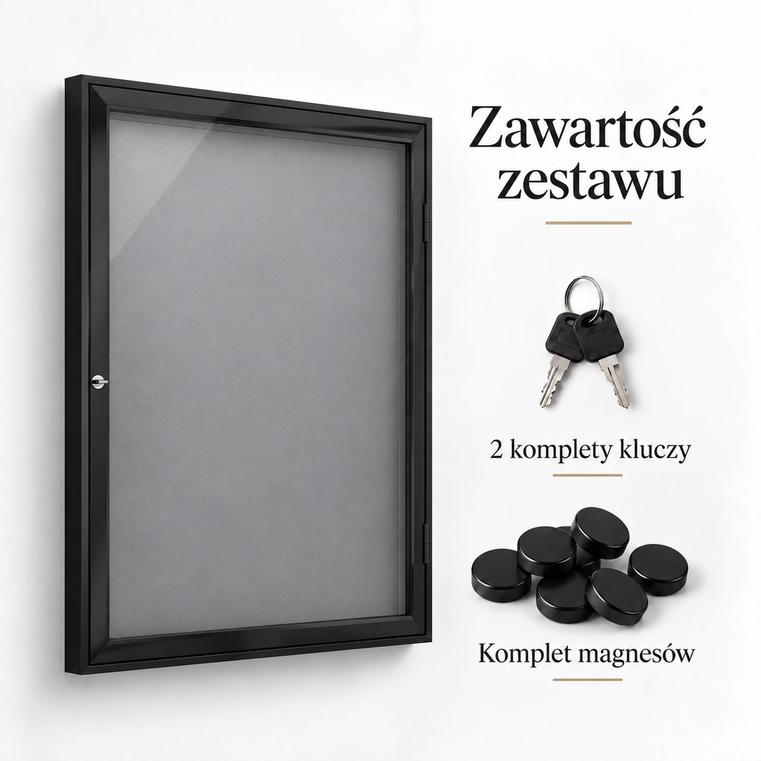 Zewnętrzna gablota ogłoszeniowa magnetyczna na wymiar – zawieszana - miniatura 6