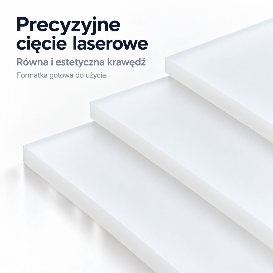 Pleksi mleczna na wymiar – płyta PMMA cięta laserowo - miniatura 5