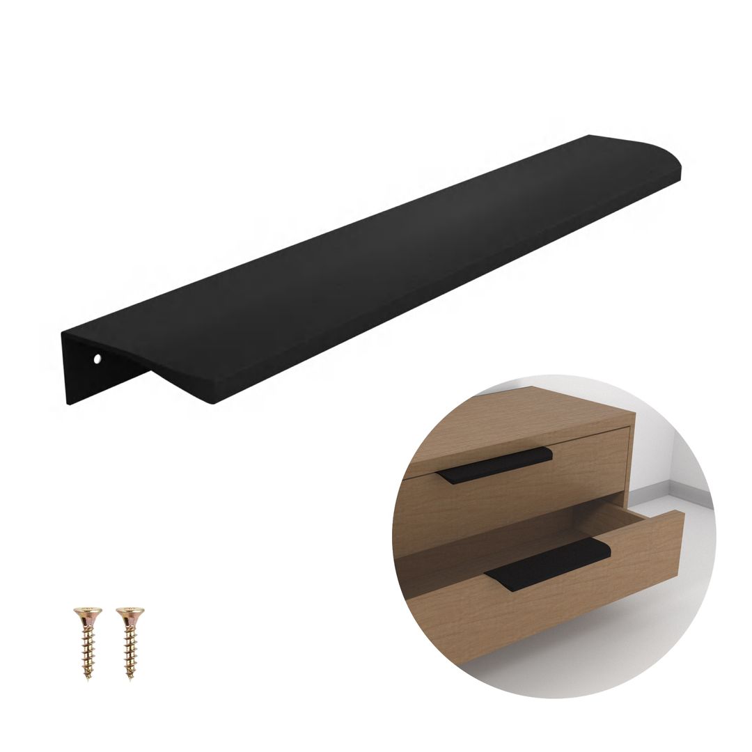 FEST FE9 Oval - Aluminiowy uchwyt meblowy krawędziowy do mebli + wkręty