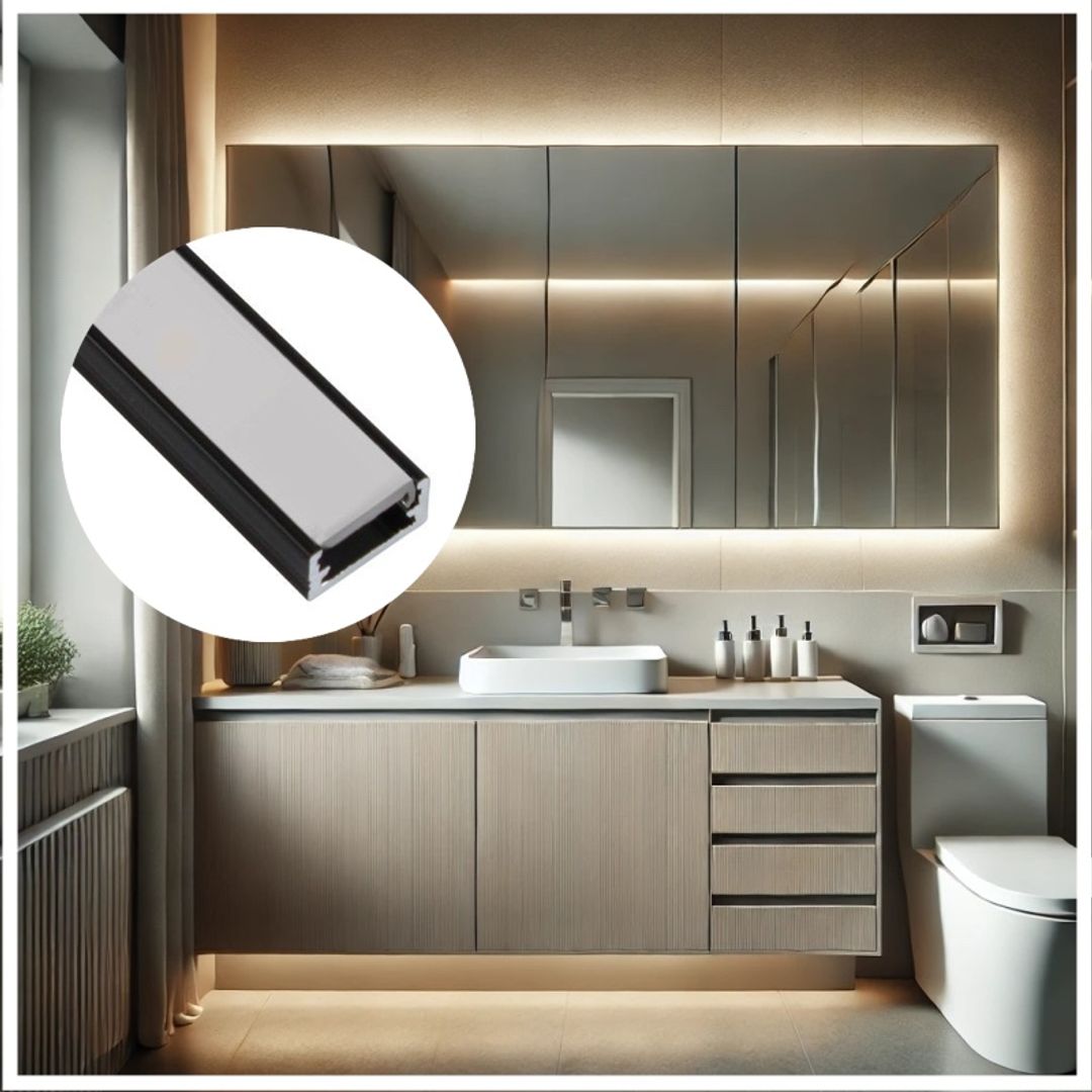 Aluminiowy kanał LED | Profil nakładany + Klosz - Konfigurator na dowolny wymiar - Alusfera