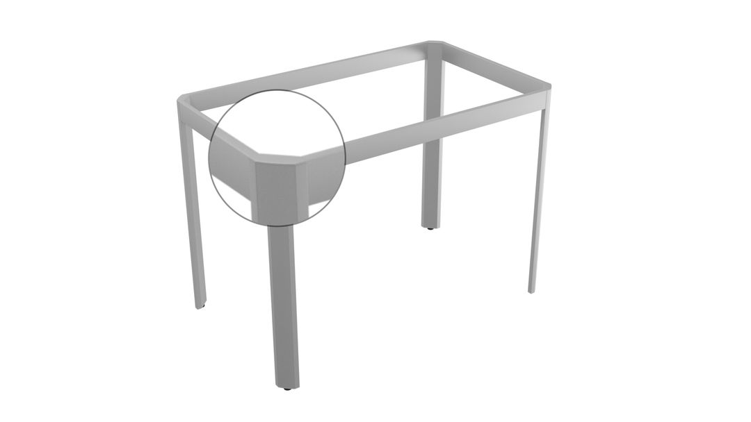 Aluminiowy stelaż pod stół TWIN – Konfiguracja na wymiar - miniatura 5