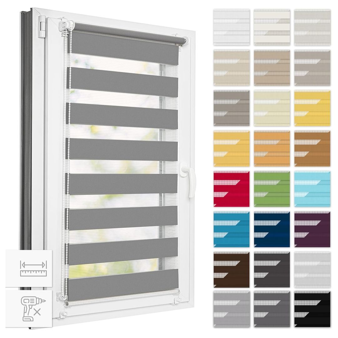 Roleta Okienna Zaciemniająca | Typ Dzień i Noc | Materiał Standard - Konfigurator na wymiar