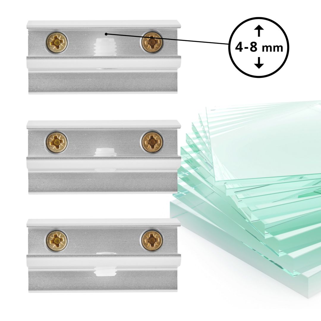 FEST Wspornik uchwyt regulowany do półek szklanych + wkręty - miniatura 2