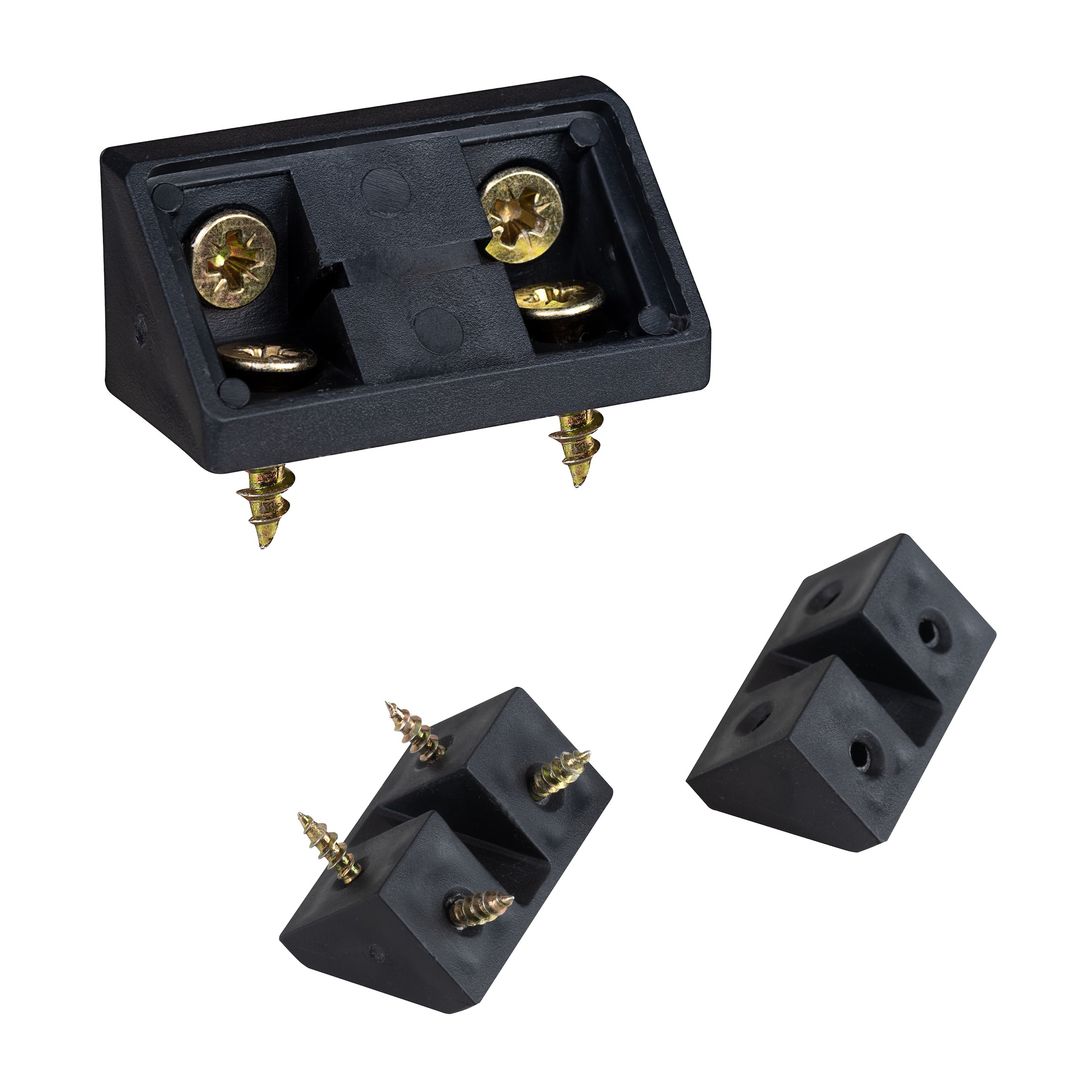 Podwójny kątownik meblowy konstrukcyjny z wkrętami - łącznik montażowy do mebli i półek - miniatura 3