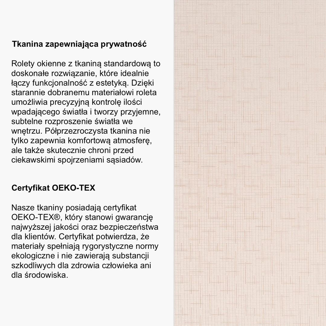 Roleta Okienna Zaciemniająca | Pełna | Materiał Standard - Konfigurator na wymiar - miniatura 4
