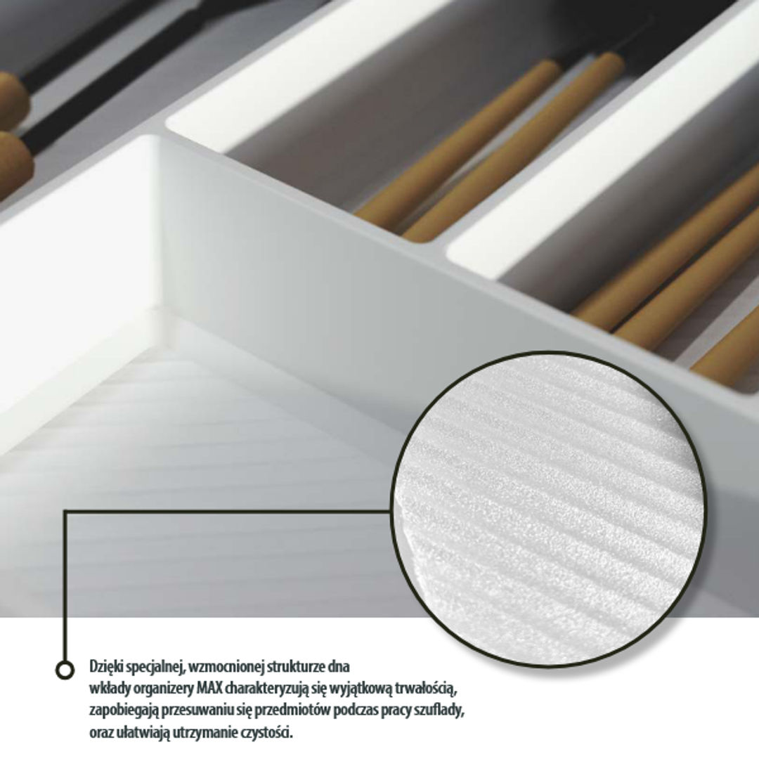 Wkład do szuflady na sztućce Rejs MAX - organizer do szafki kuchennej - miniatura 4