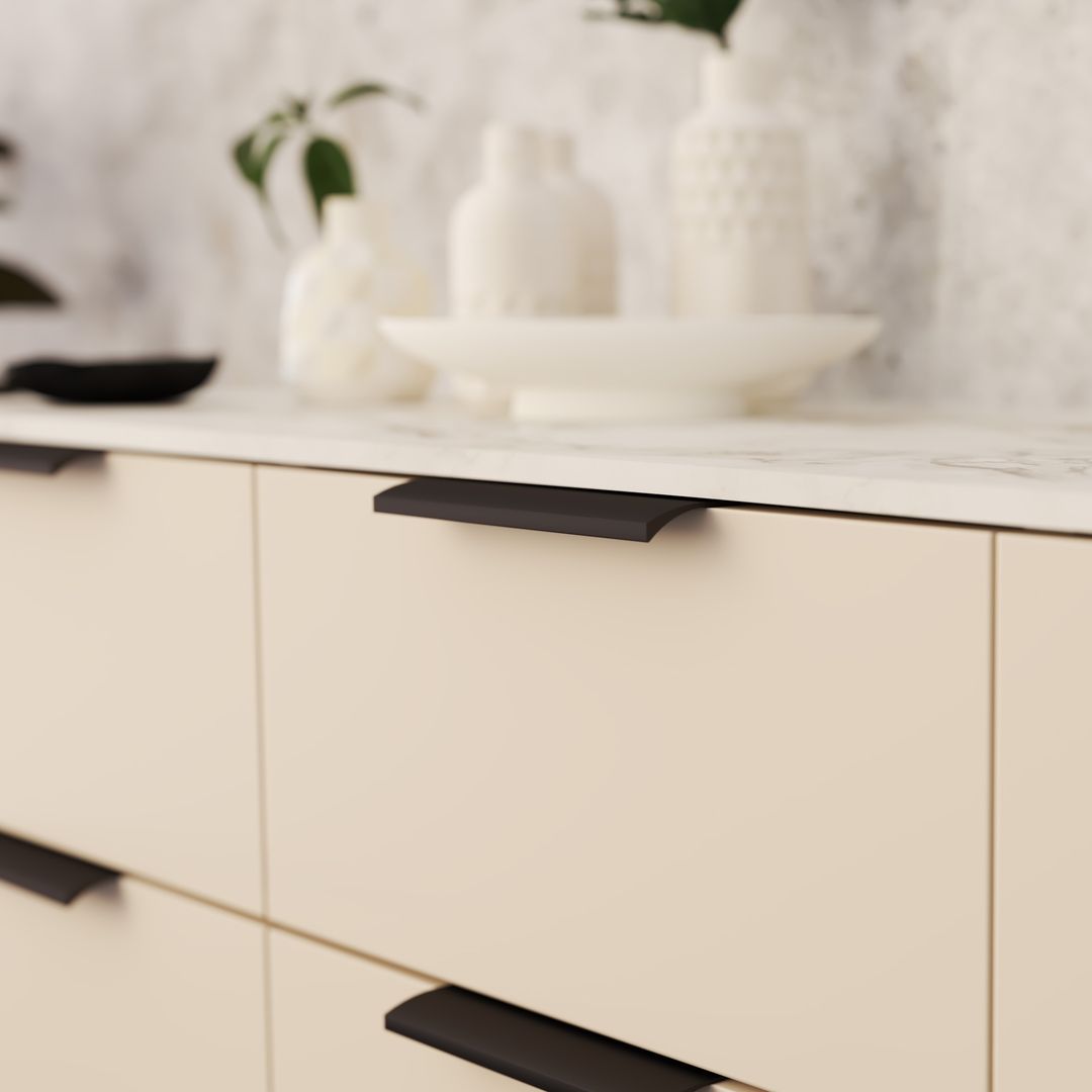 FEST FE9 - Aluminiowy uchwyt meblowy krawędziowy do mebli + wkręty - miniatura 3