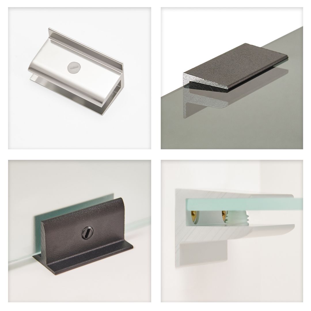 FEST Wspornik uchwyt regulowany do półek szklanych + wkręty - miniatura 5