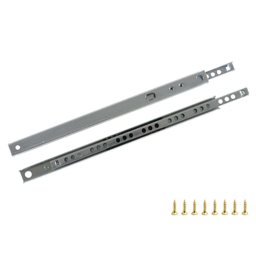 REJS Prowadnica kulkowa H17 mm do szuflad - komplet (lewa + prawa) + wkręty - Rejs