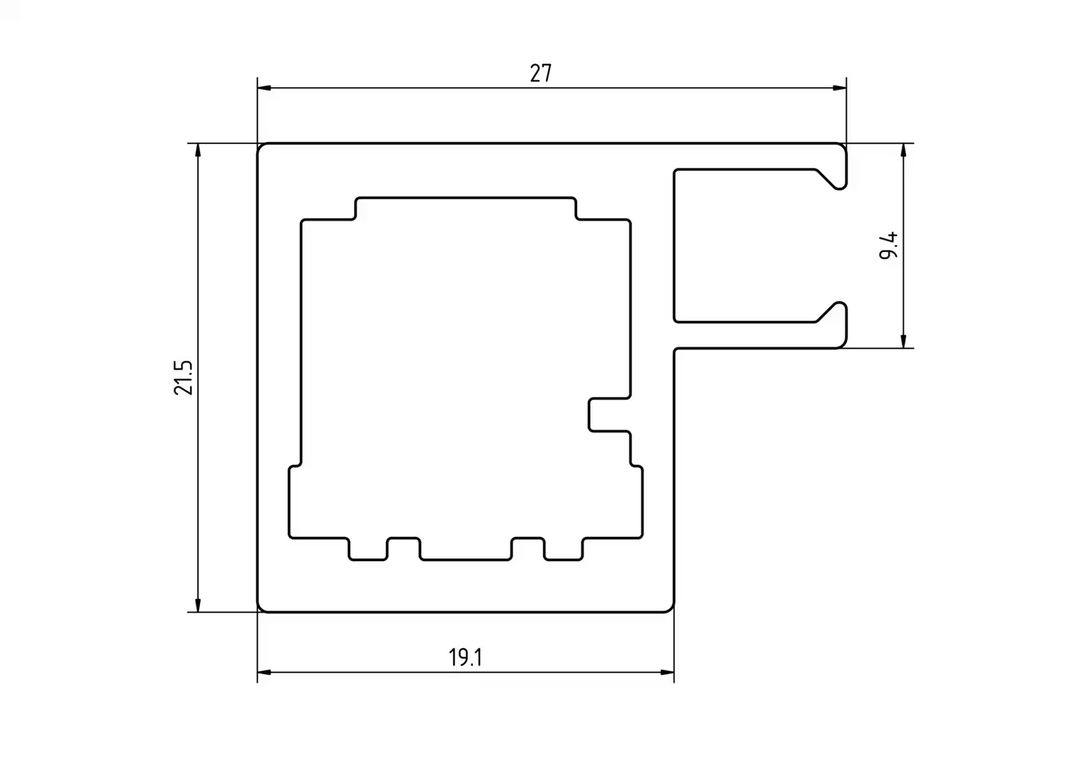 Front meblowy - ramka aluminiowa A5 ze szkłem - Konfigurator - miniatura 5