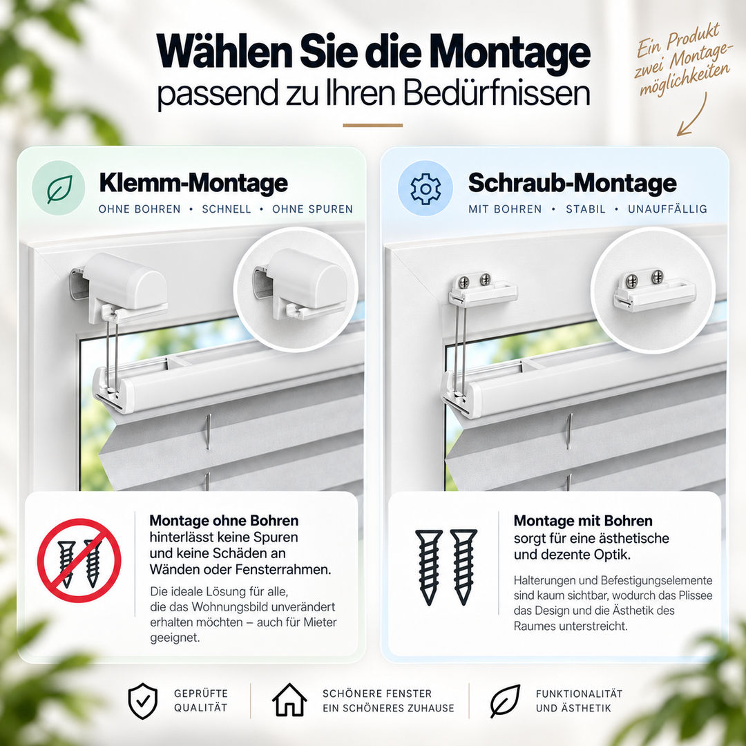 Plissee Blackout Normal nach Maß – starke Verdunkelung - miniatura 3