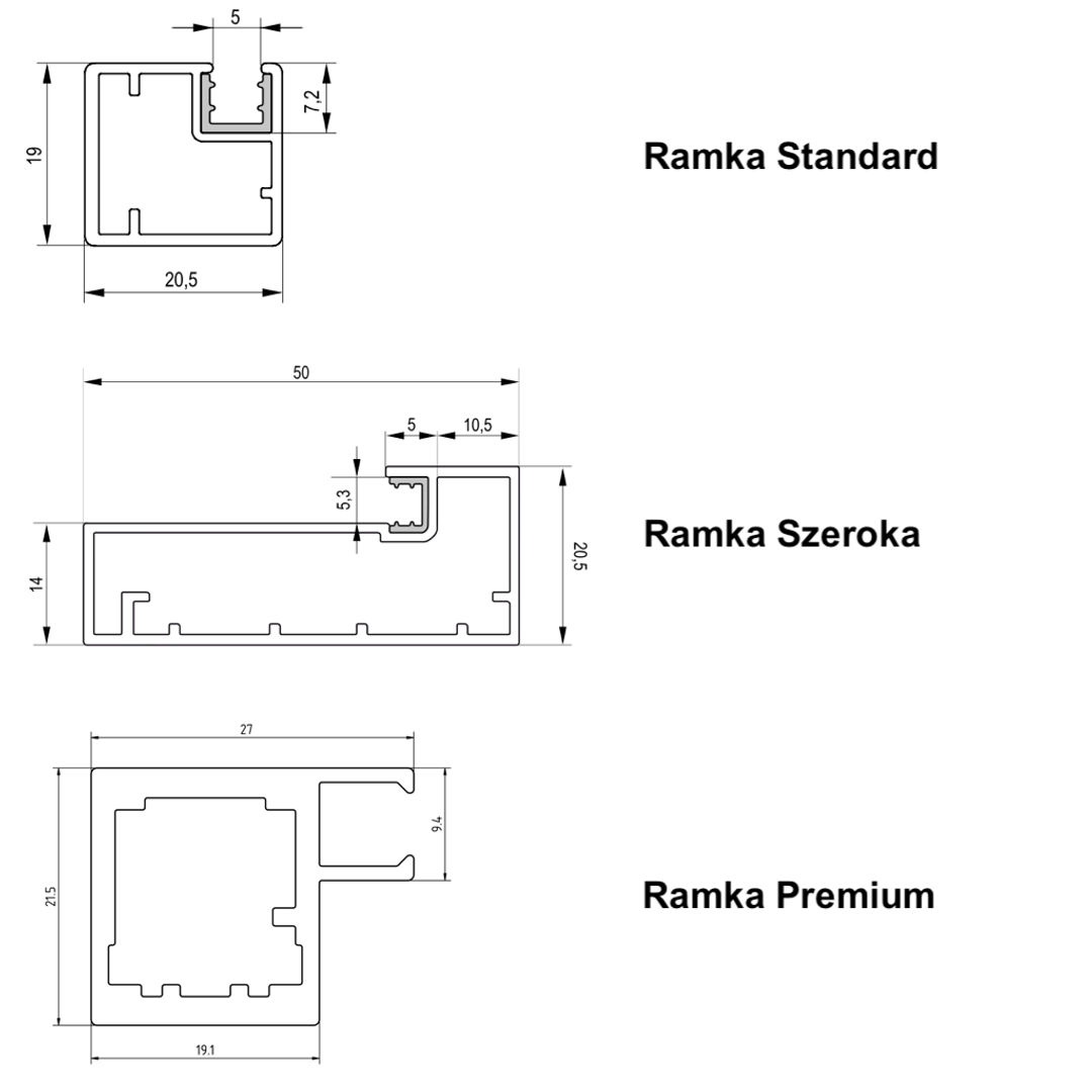 Aluminiowe drzwi szklane fronty do szafy Ikea PAX - Konfigurator frontów - miniatura 5