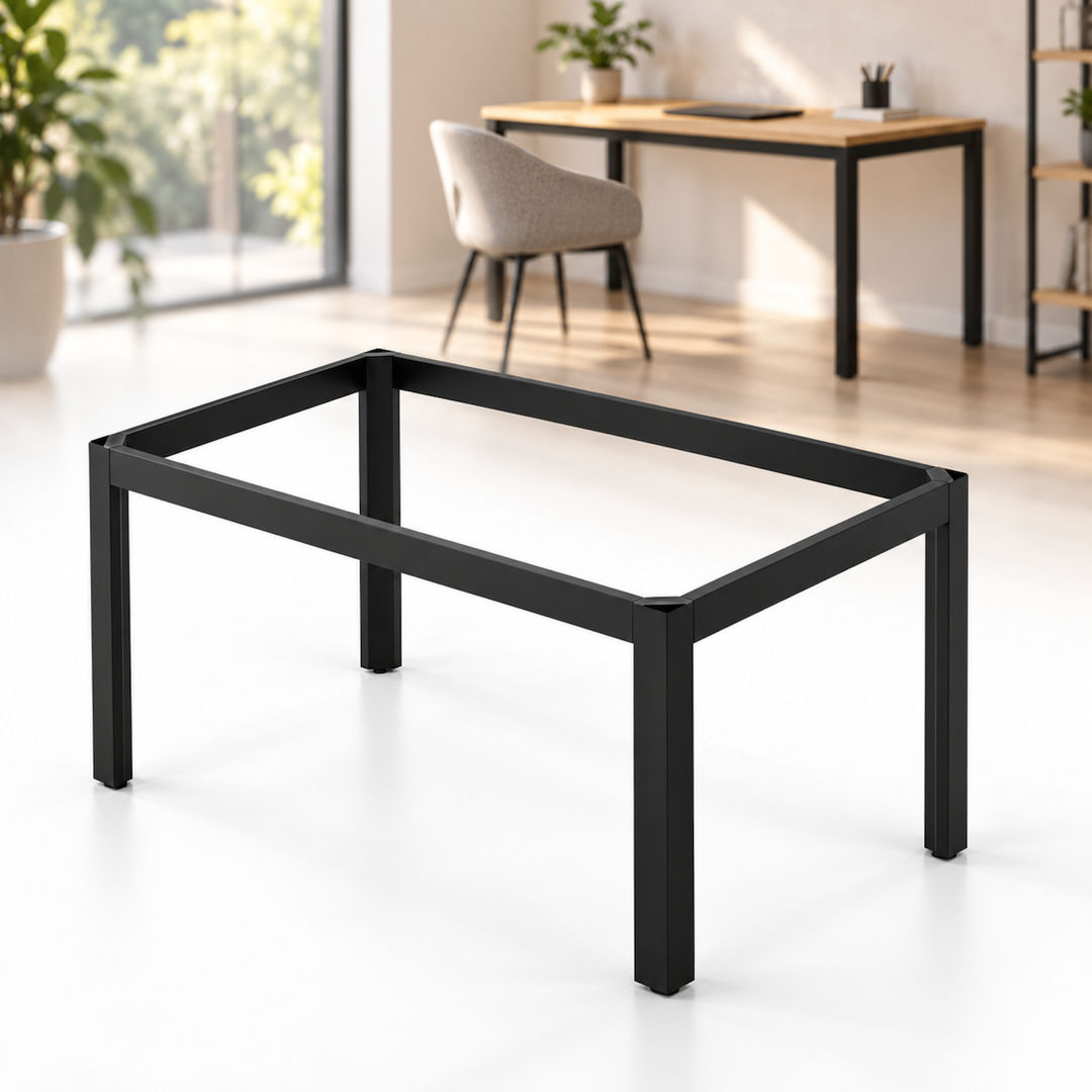 Stelaż aluminiowy CUBE do stołu i mebli na wymiar – Konfigurator - Alusfera - zdjęcie edytowane przy pomocy AI