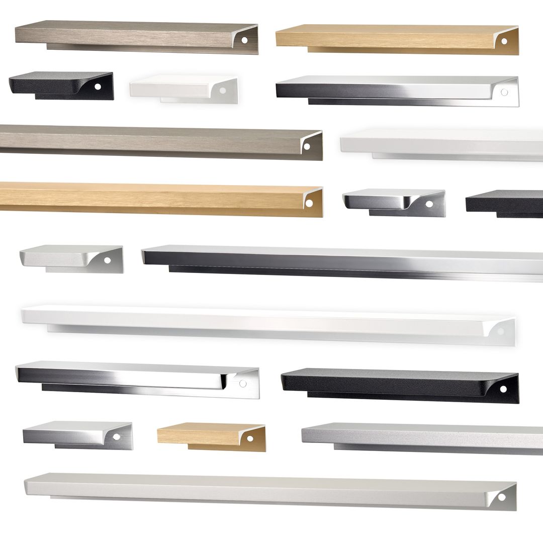 FEST FE6 - Aluminiowy uchwyt meblowy krawędziowy do mebli + wkręty - miniatura 7