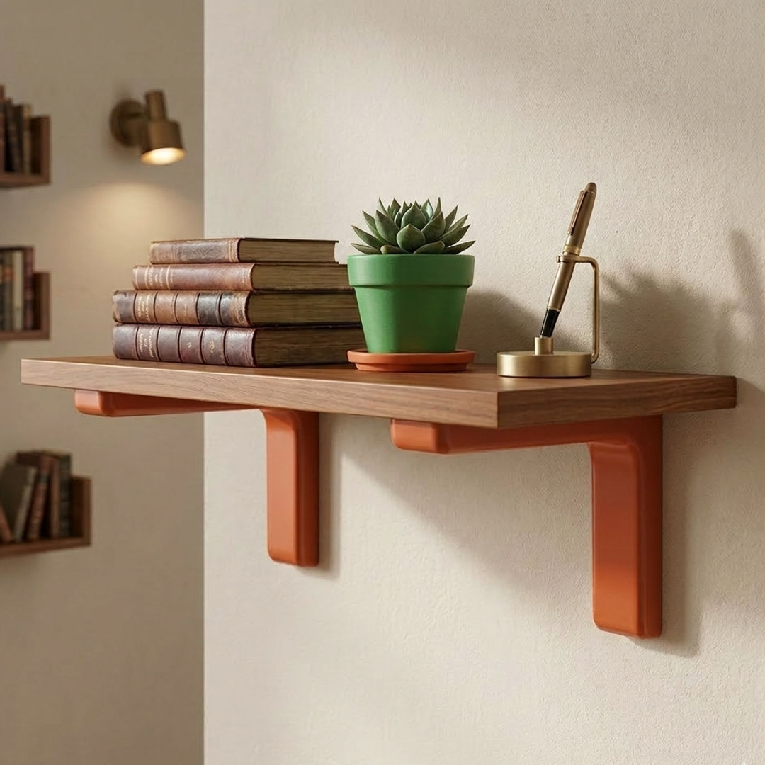 Wsporniki do półek ściennych - uchwyt do półek - komplet 2 sztuki + zaślepki + wkręty - miniatura 8