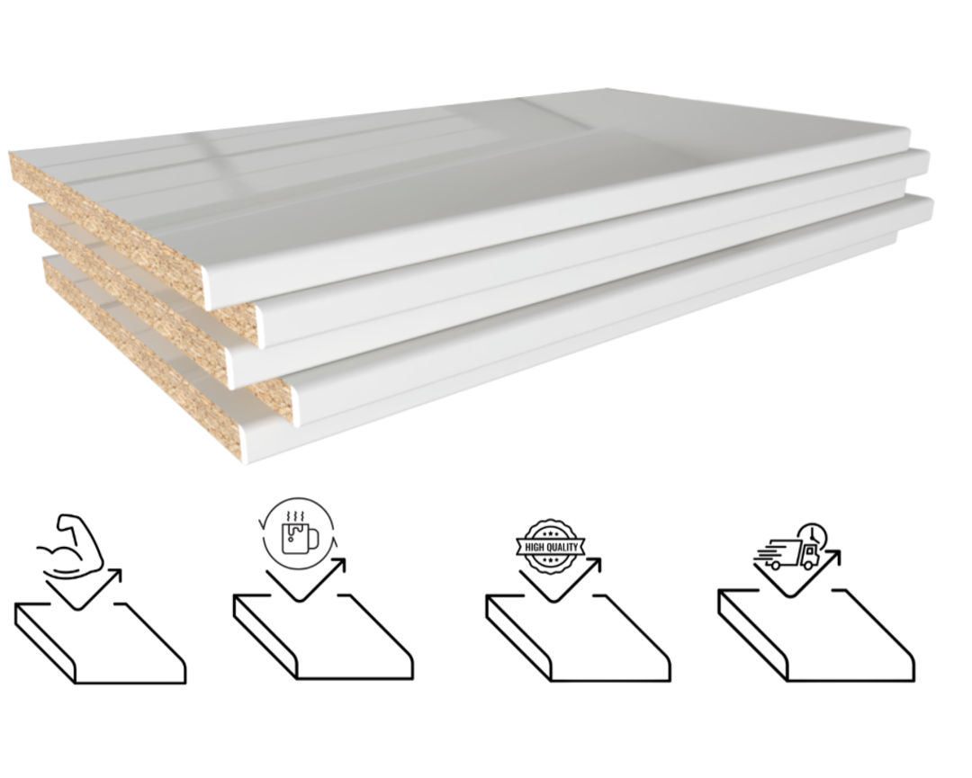 Półka | Formatka | Płyta meblowa 18 mm - BIAŁY POŁYSK - Konfigurator na wymiar - miniatura 2