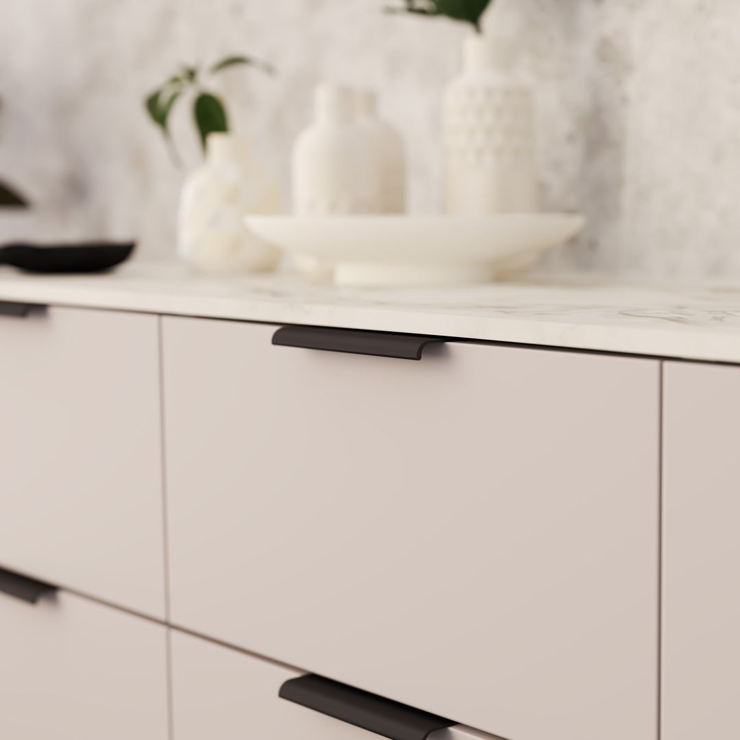 FEST FE8 - Aluminiowy uchwyt meblowy krawędziowy do mebli + wkręty - miniatura 3