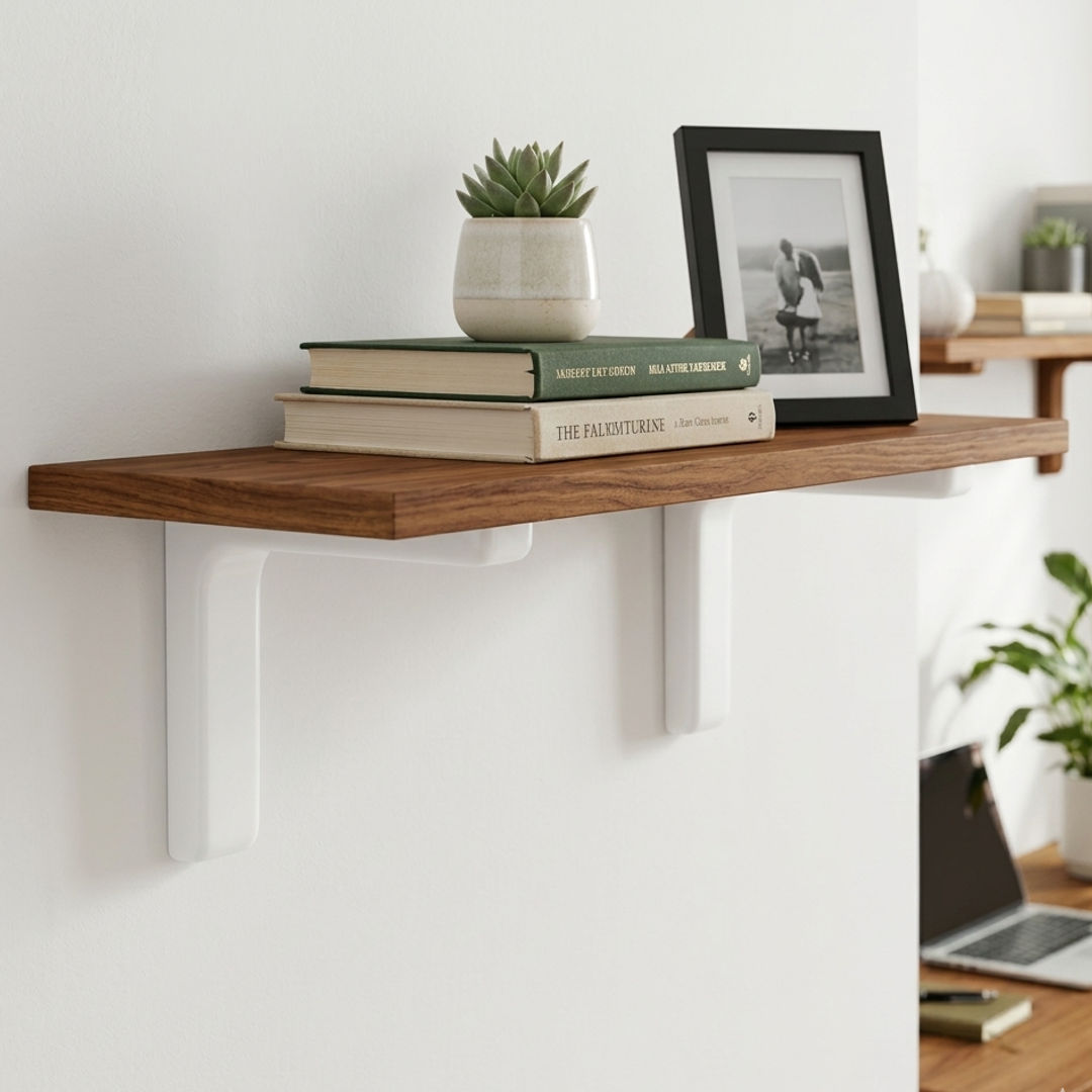 Wsporniki do półek ściennych - uchwyt do półek - komplet 2 sztuki + zaślepki + wkręty - miniatura 7