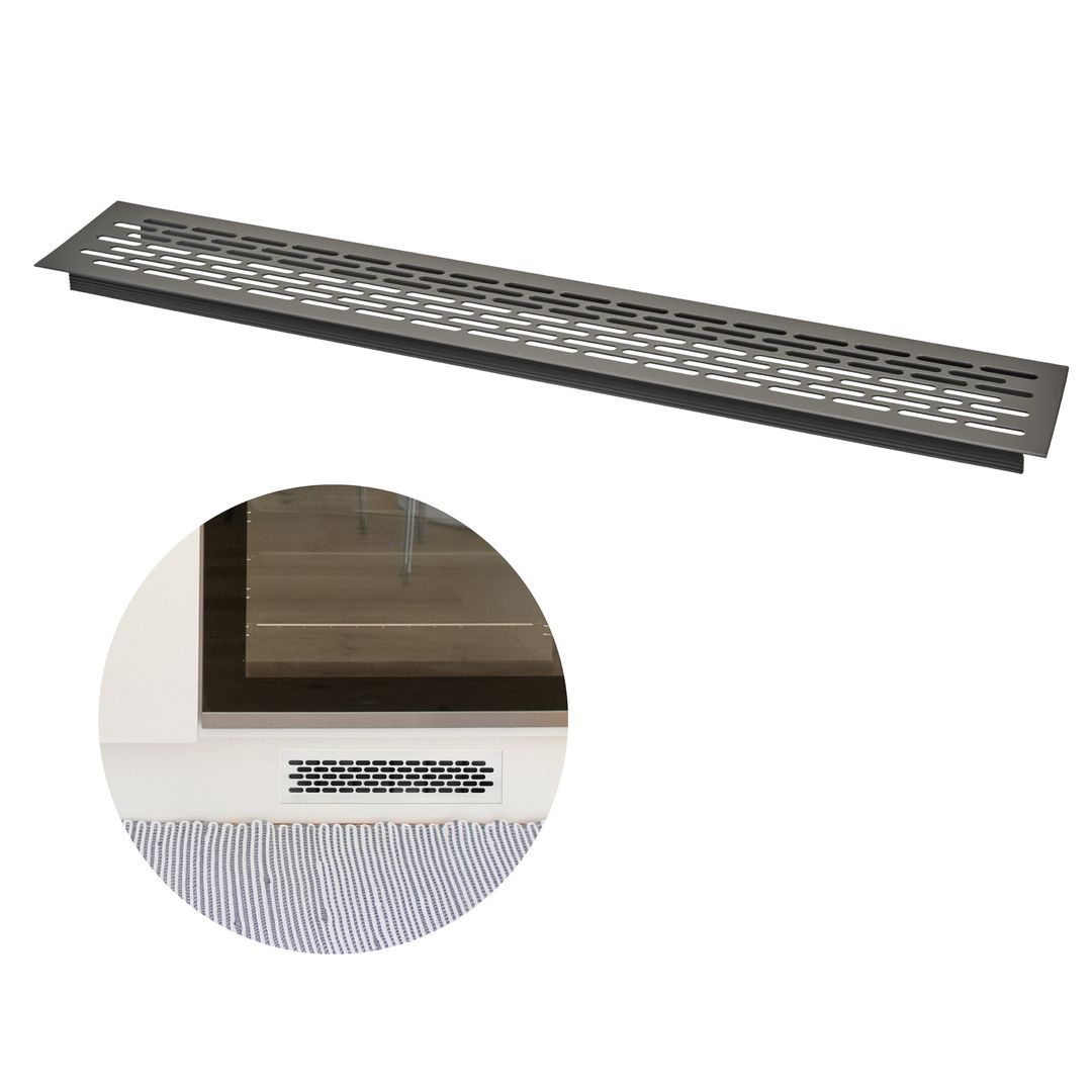 Aluminiowa kratka wentylacyjna do mebli - do szafek i zabudowy - Konfigurator rozmiaru i koloru