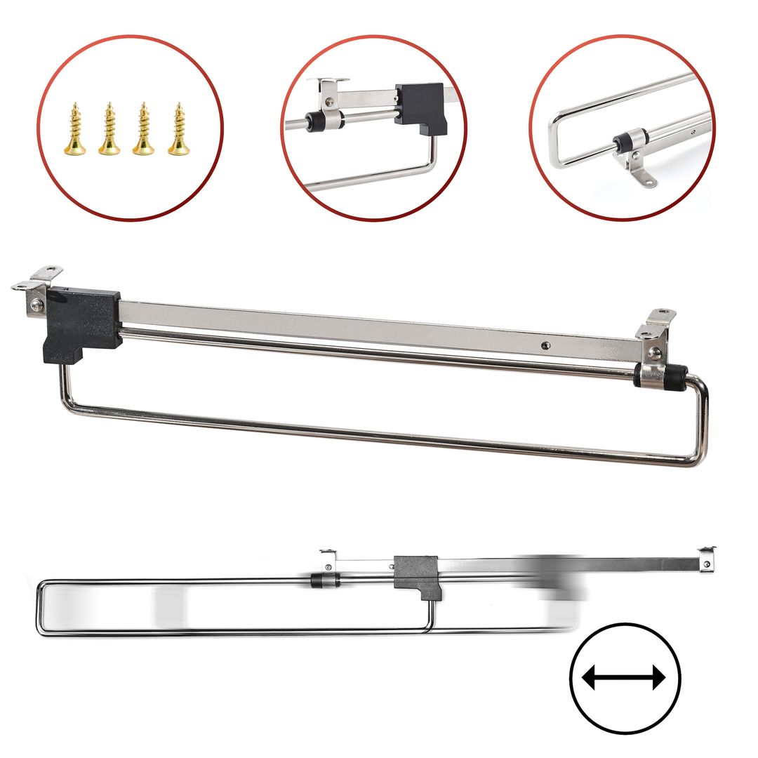 Wieszak wysuwny do szafy - uchwyt na ubrania do garderoby