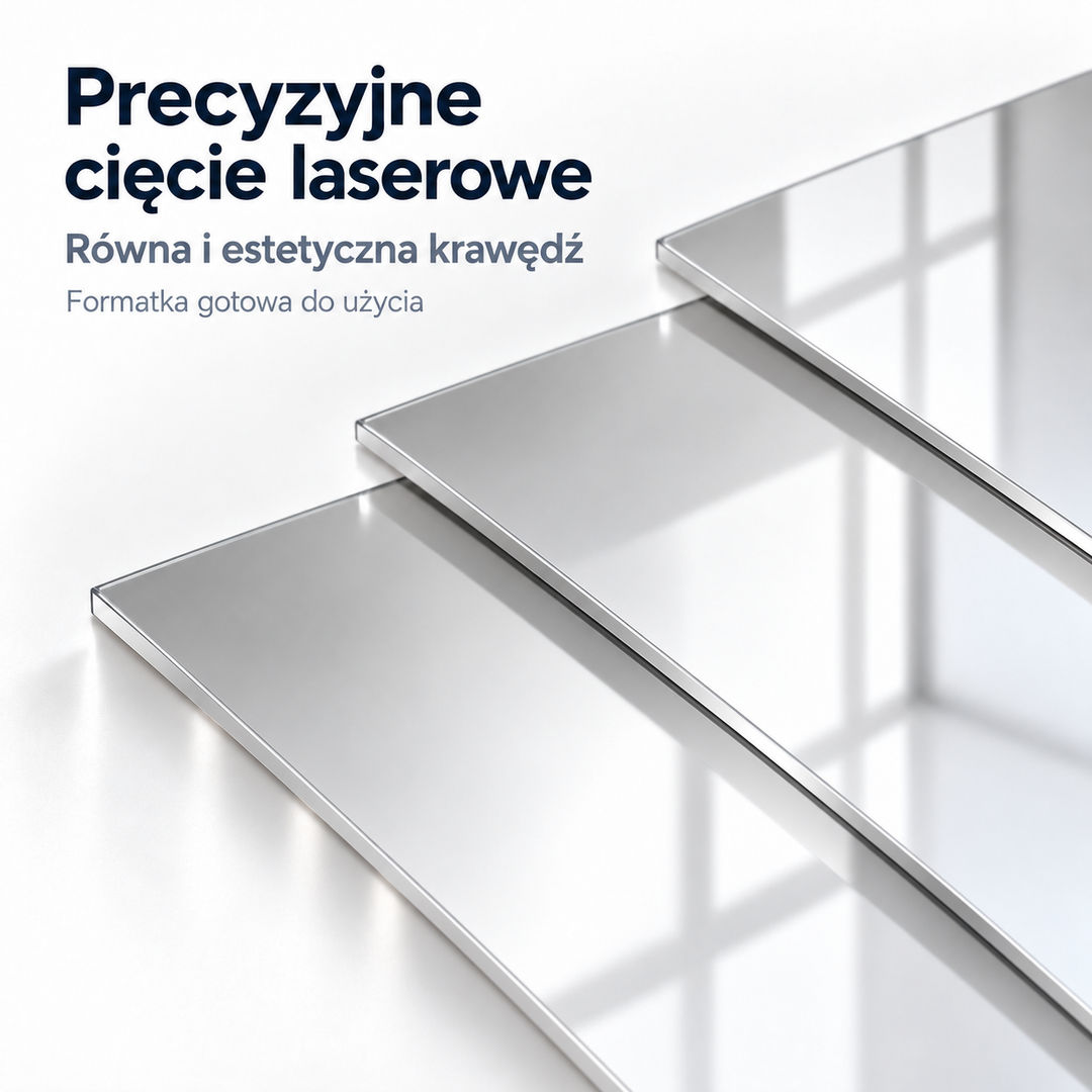 Lustro akrylowe srebrne 2 mm na wymiar – pleksi PMMA cięta laserowo - miniatura 4